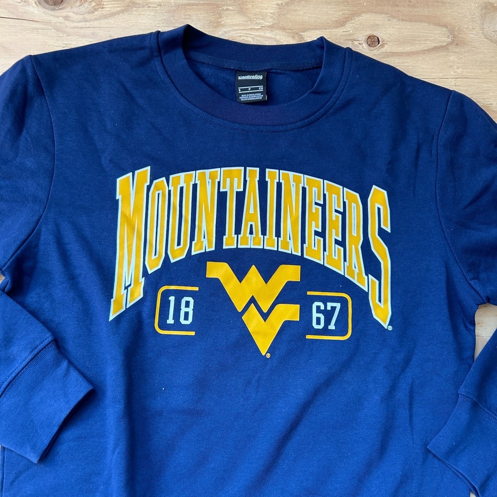 West Virginia Mountaineers Crewneck Sweatshirt Long Sleeve Men's Small NCAA NWT - Picture 3 of 8